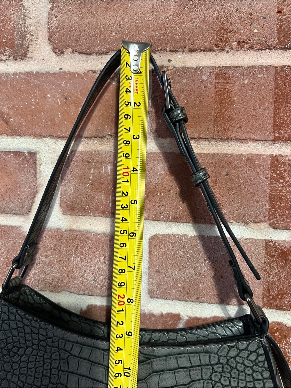French Connection Croc-Embossed Shoulder Bag - Picture 6 of 9